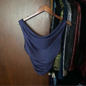 Reformation Navy drape tank